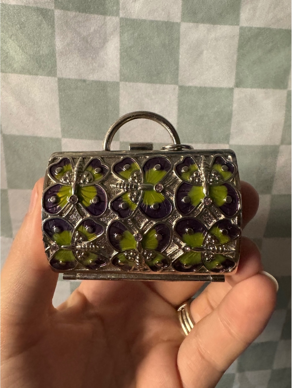 Judith Leiber Butterfly Crystal Minaudiere Trinket Bag
